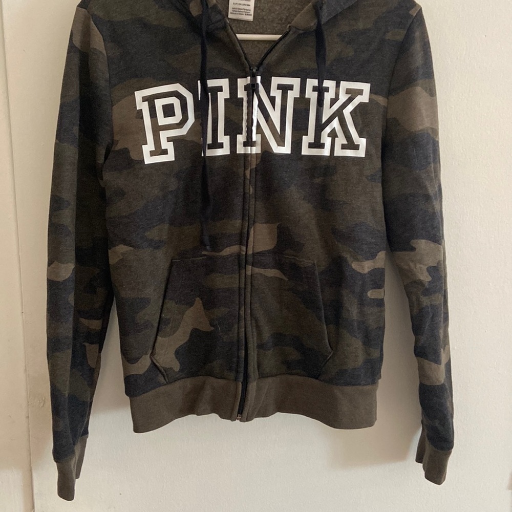 Pink Brand Camo Zip Up